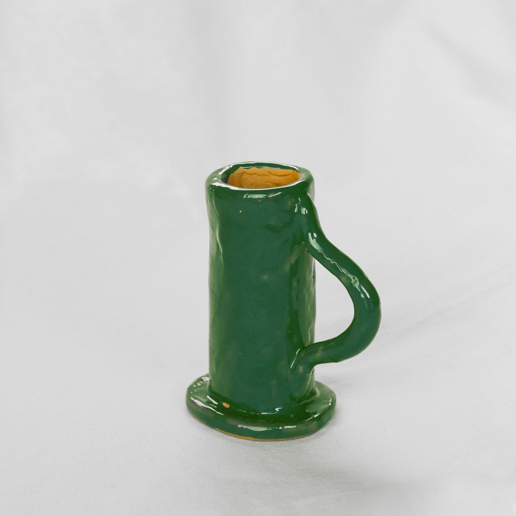 Candle holder Singolo green