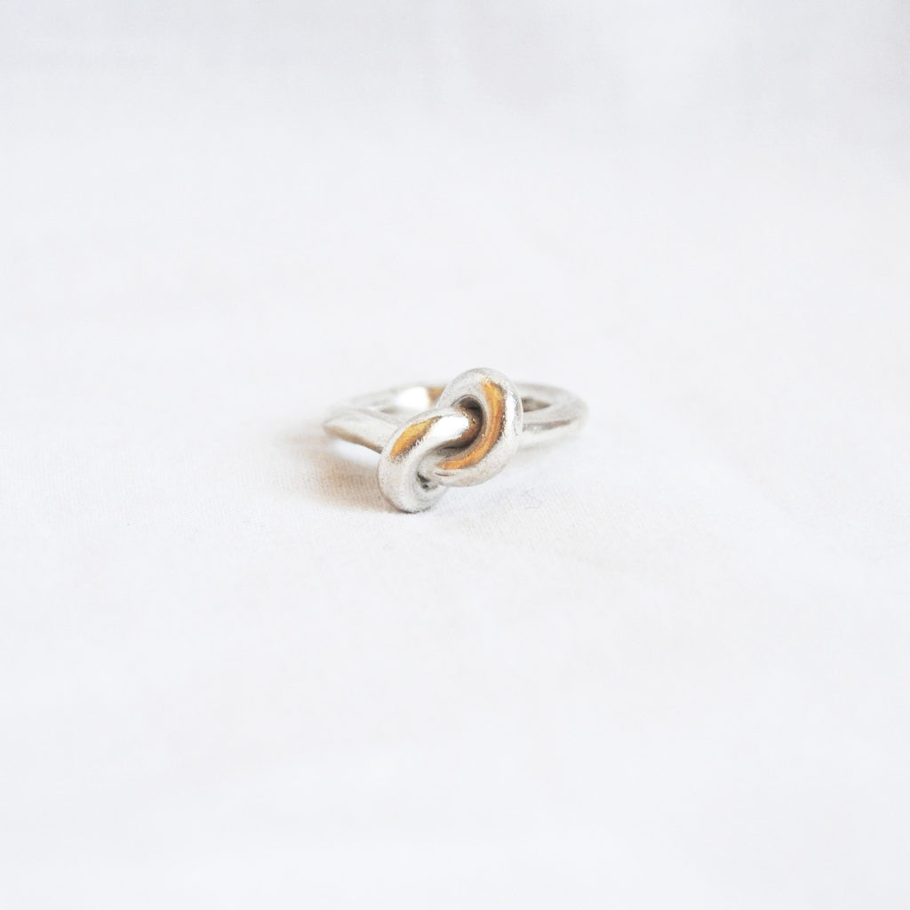 Silver knot ring