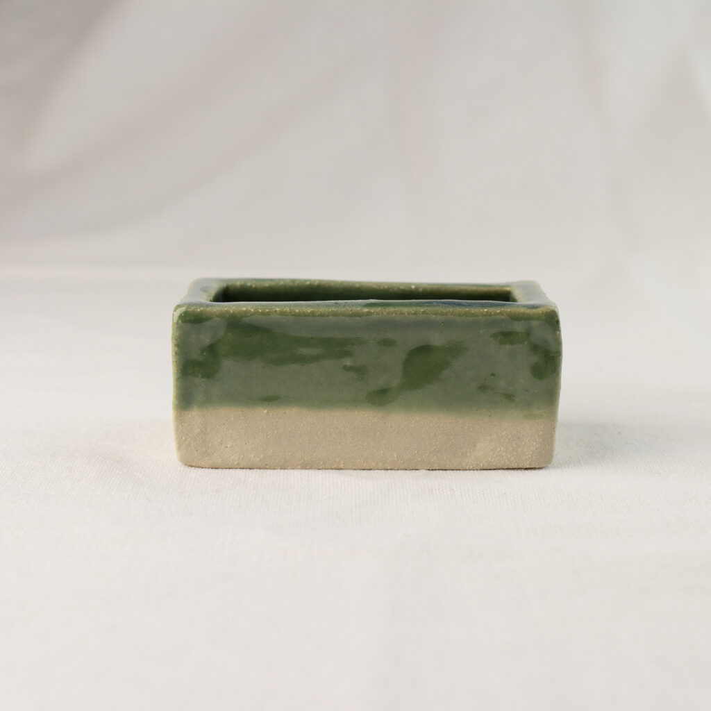 Brick green soap dish