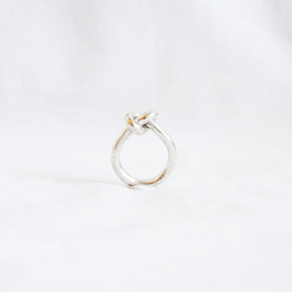 Silver knot ring