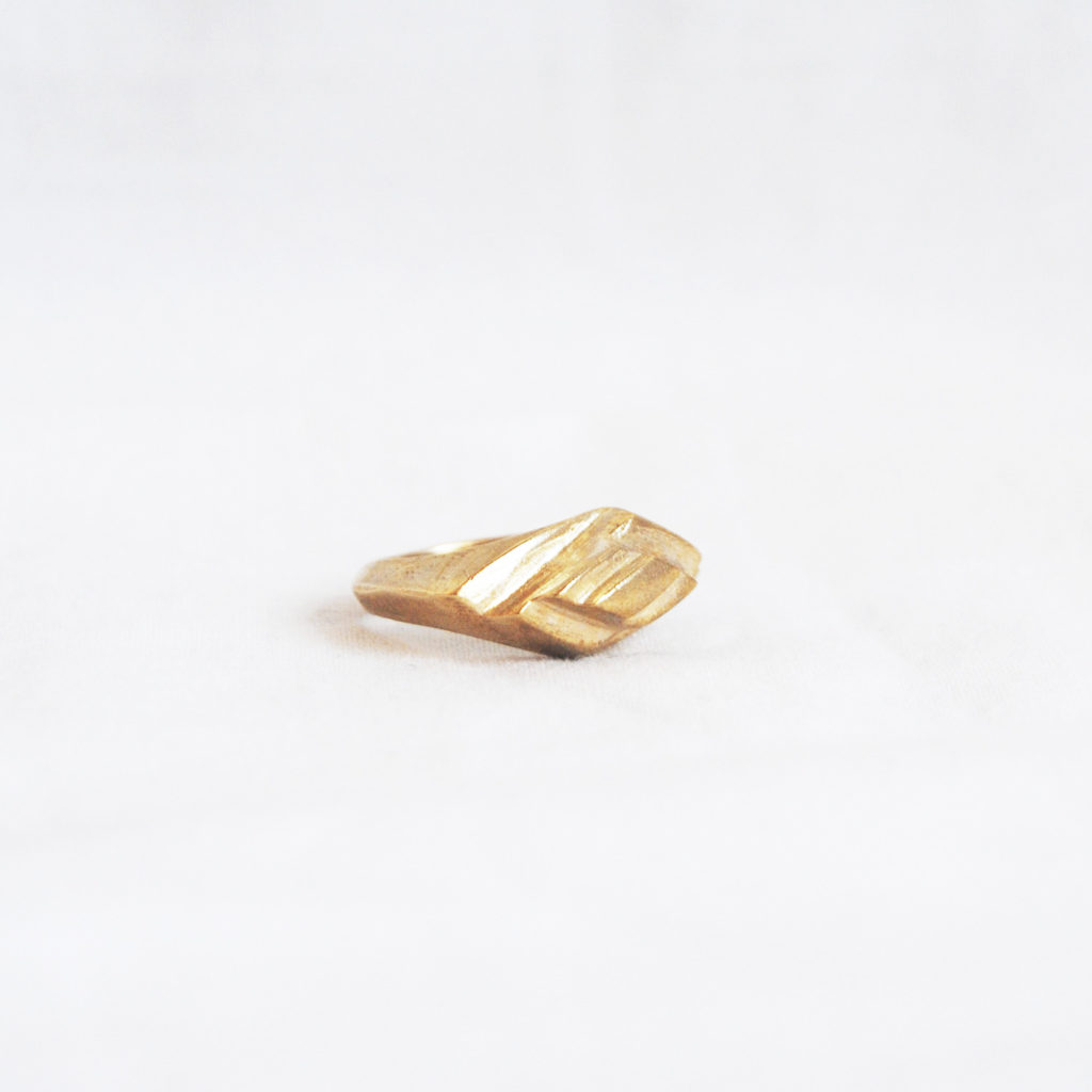 Optical ring silver/bronze