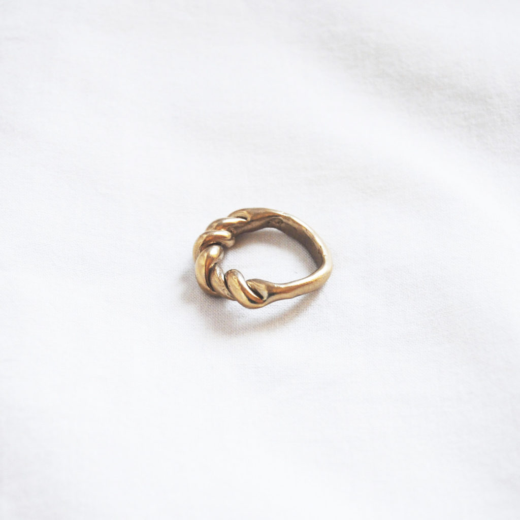 Anello torchon bronzo