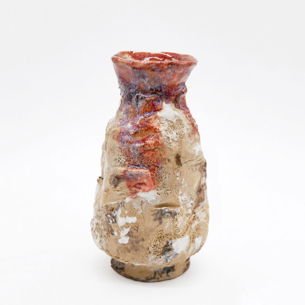 Kurinuki vase pink