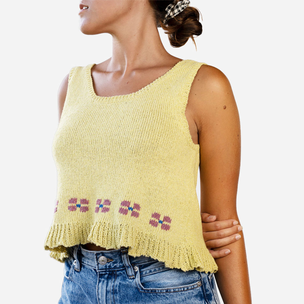 Artemisia yellow with embroidery