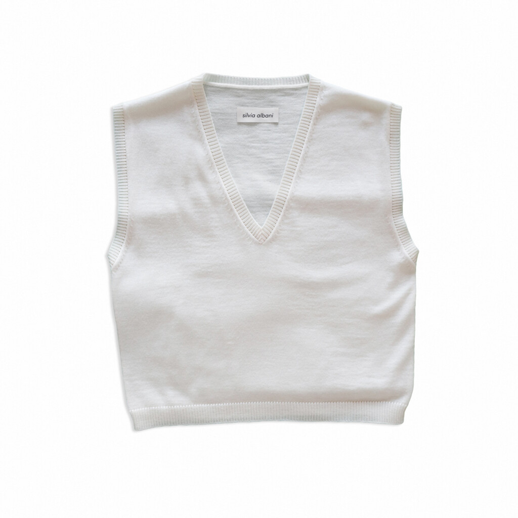 White wool vest