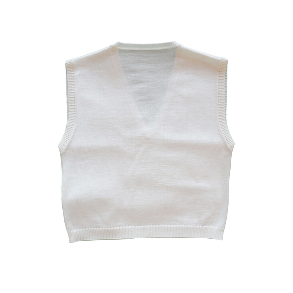 Gilet bianco di lana