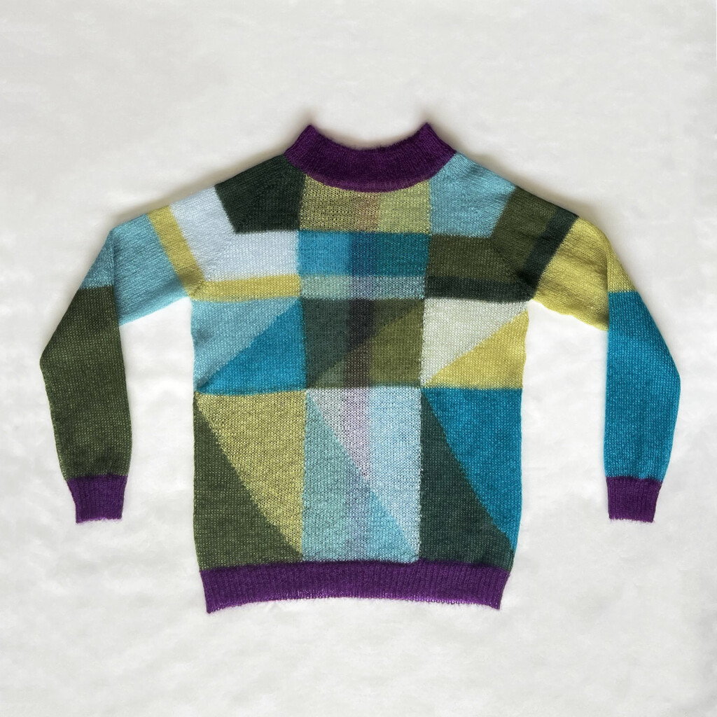 Mohair sweater - purple/green